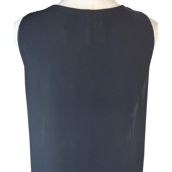 NWT JM Collection XS  Black Sleeveless Asymmetrical Overlay Dress Polyester - Picture 11 of 15